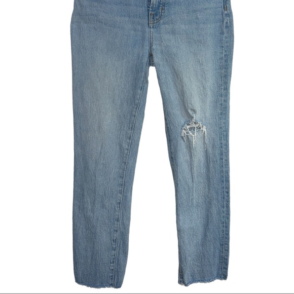 MADEWELL THE PERFECT VINTAGE HIGH RISE JEANS DISTRESSED RAW HEM SIZE 27 - Picture 6 of 15